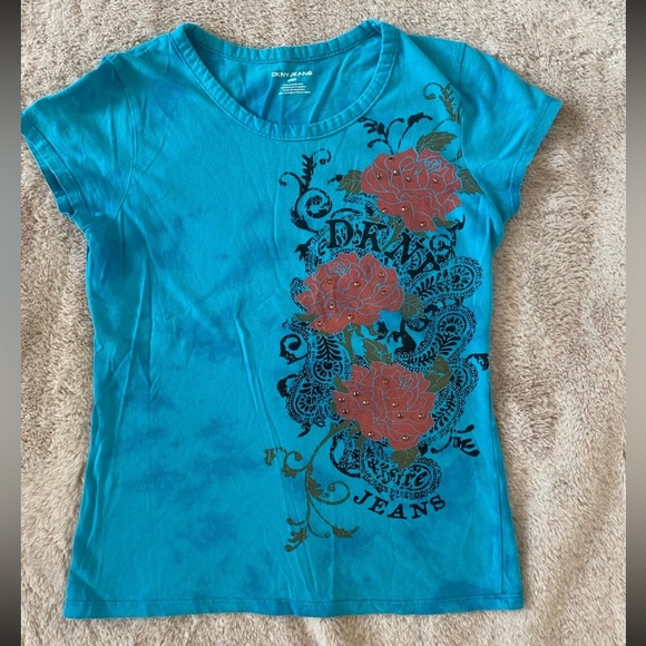 Y2k DKNY Mcbling Baby Tee - Picture 2 of 4